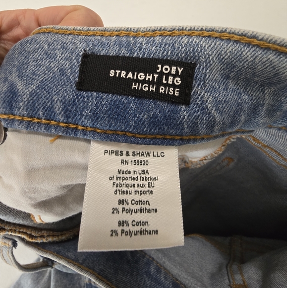 Veronica Beard Joey Straight Leg Jean in‎ Silverwood Size 27 Raw Hemline - Picture 10 of 11